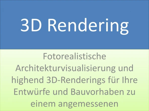 3D Rendering