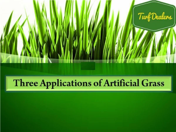 Three Applications of Artificial Grass