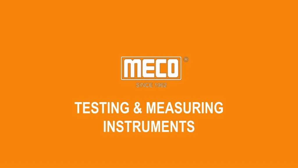 testing measuring instruments