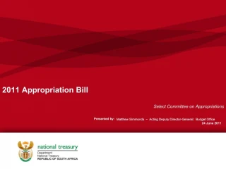 2011 Appropriation Bill - slide 1