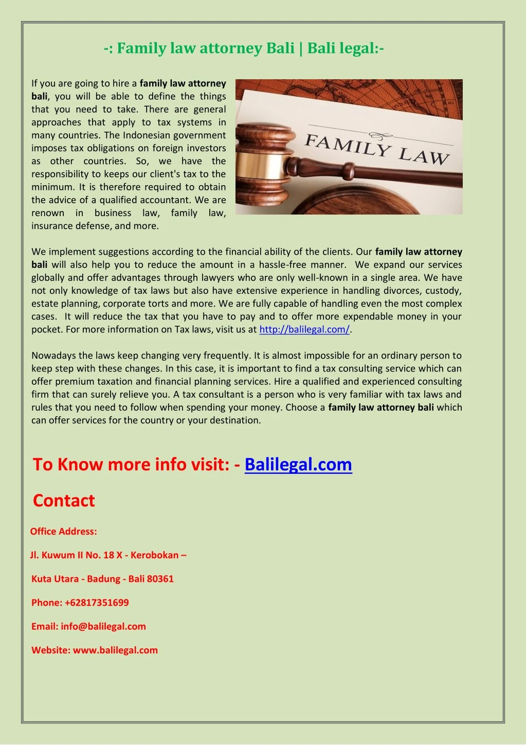 family law attorney bali bali legal