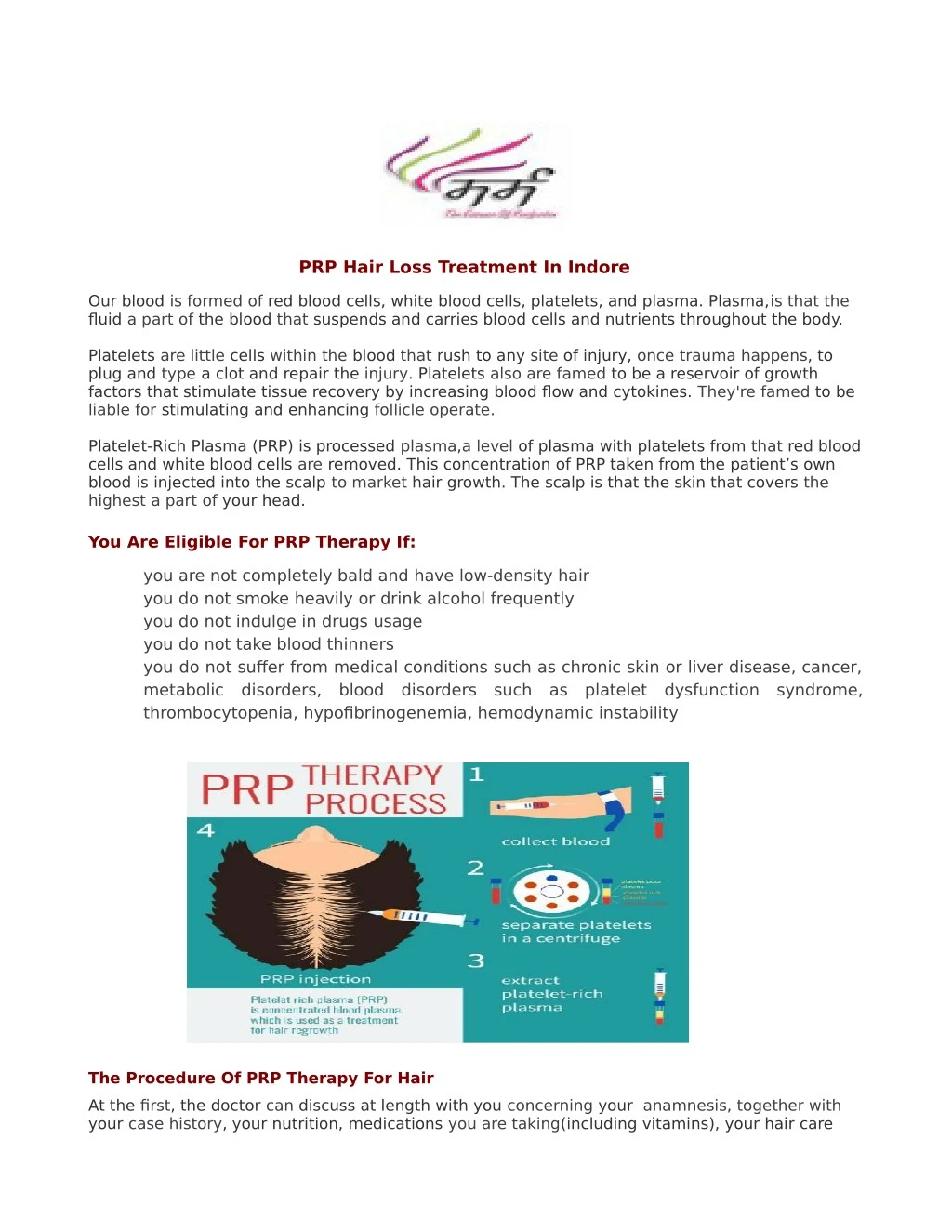 prp hair loss treatment in indore