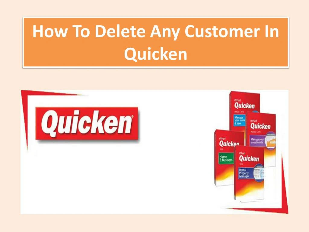 how to delete any customer in quicken