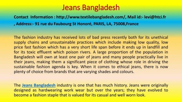Get Sustainable Style with Large Choice of Jeans