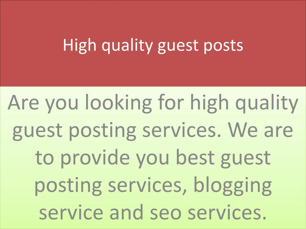 high quality guest posts