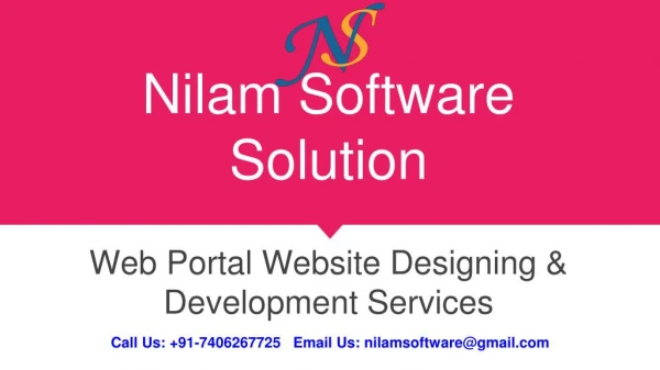 Web Portal Development Website Designing Company in India