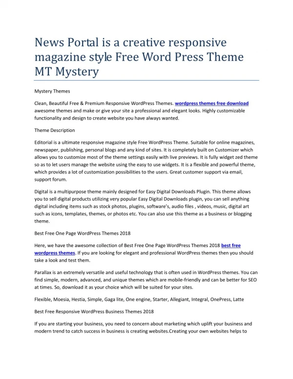 news portal is a creative responsive magazine
