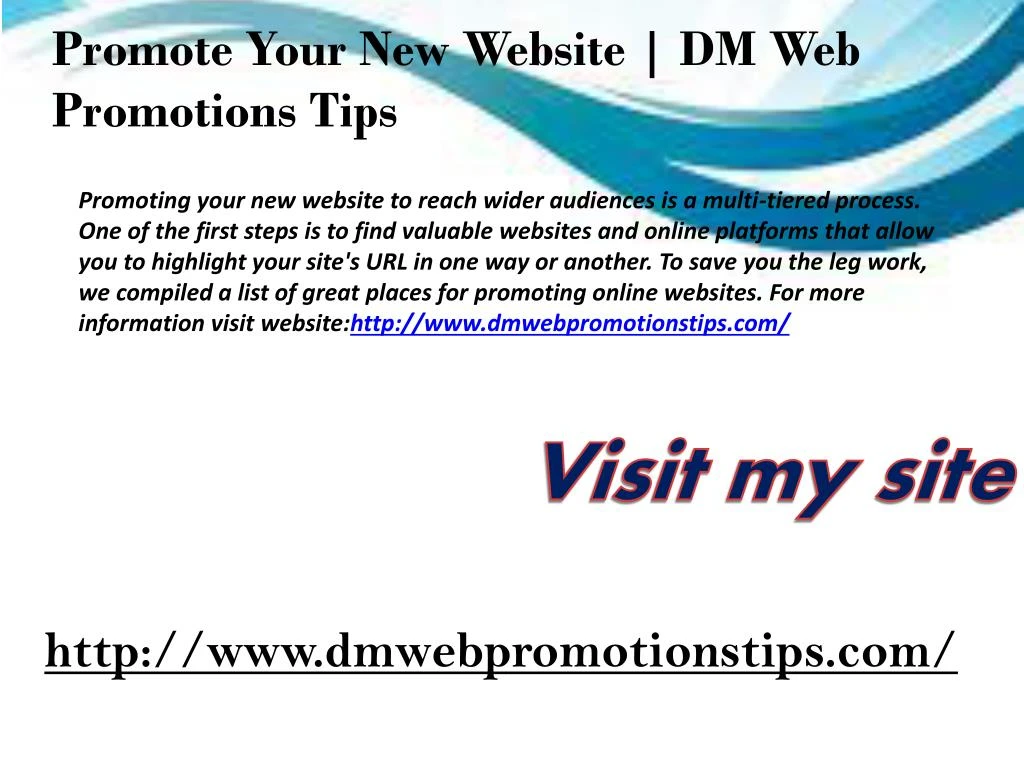 promoting your new website to reach wider