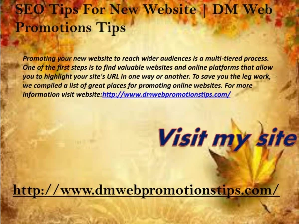 promoting your new website to reach wider