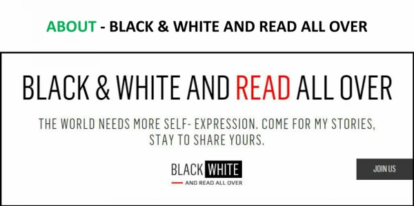 ABOUT - BLACK & WHITE AND READ ALL OVER - RACHEL MORGAN