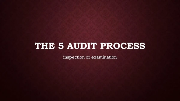 The Process Of audit