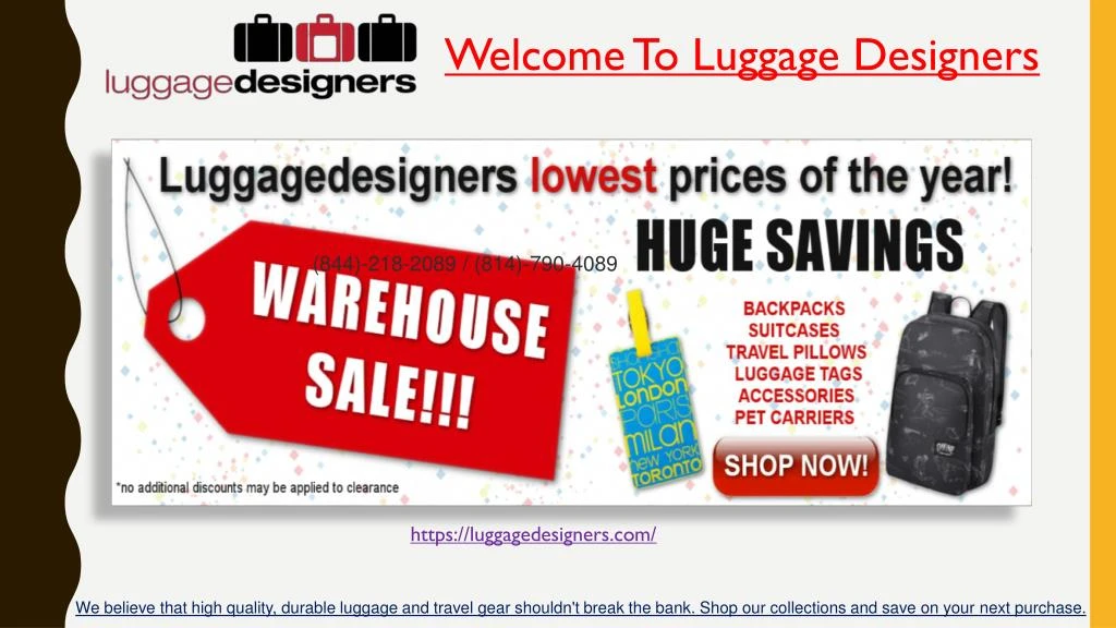 welcome to luggage designers