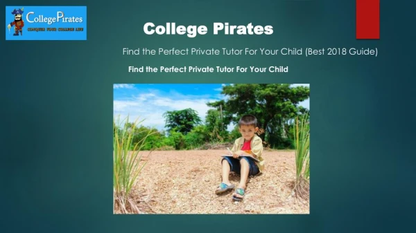 Find the perfect private tutor for your child