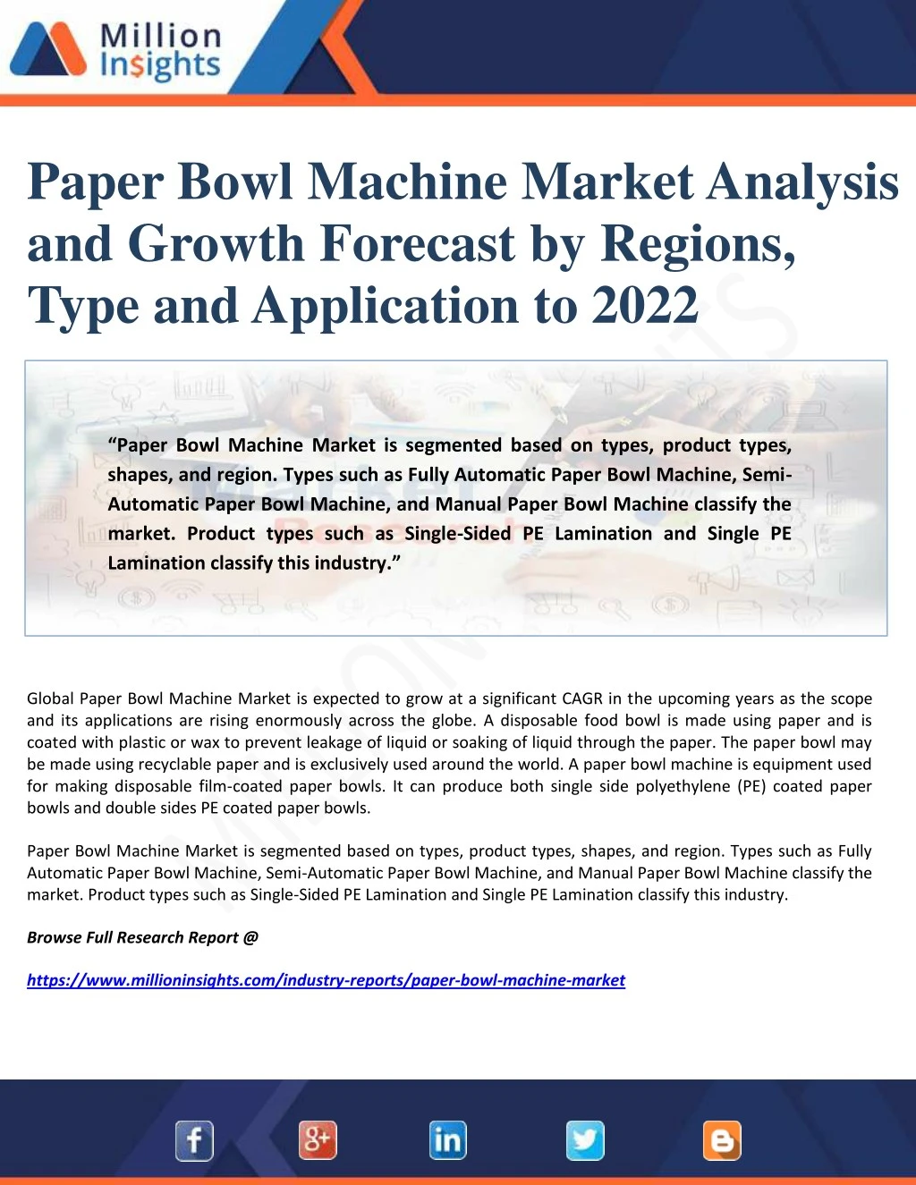 paper bowl machine market analysis and growth
