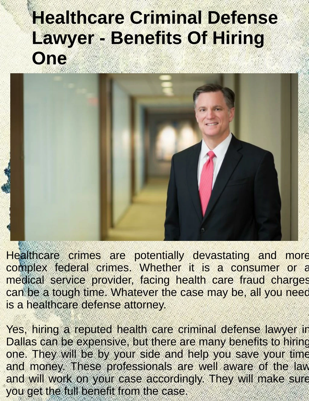 healthcare criminal defense lawyer benefits