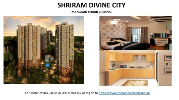 Shriram Divine City | Mangadu,Porur in Chennai | Price | Riview