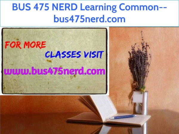 BUS 475 NERD Learning Common--bus475nerd.com