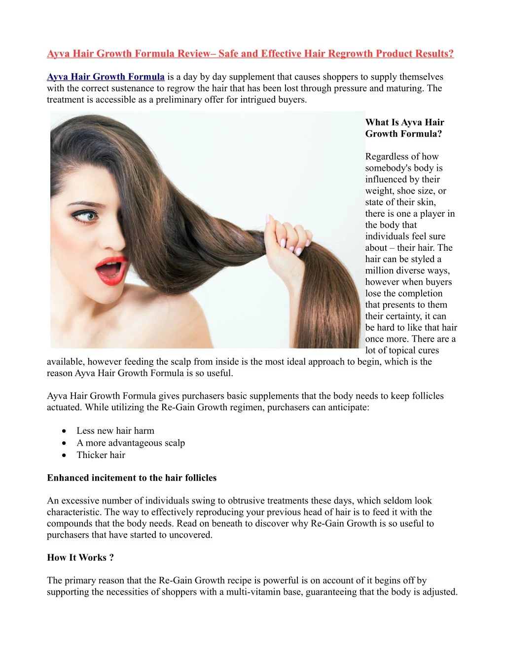 ayva hair growth formula review safe