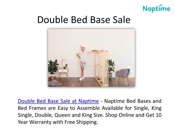 Double Bed Base Sale at Naptime Australia