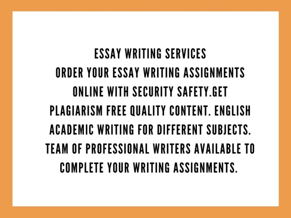 Academic Essay Writing Services