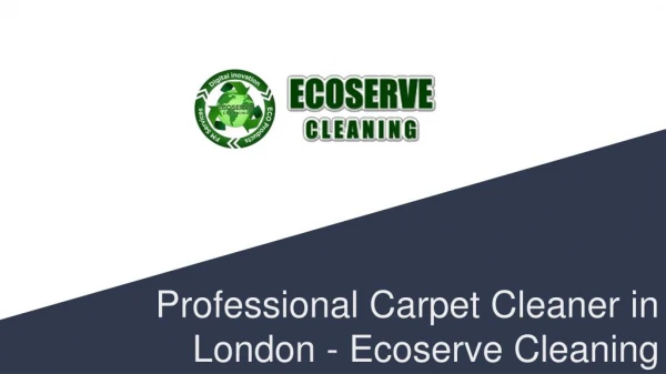 Professional Carpet Cleaner in London - Ecoserve Cleaning