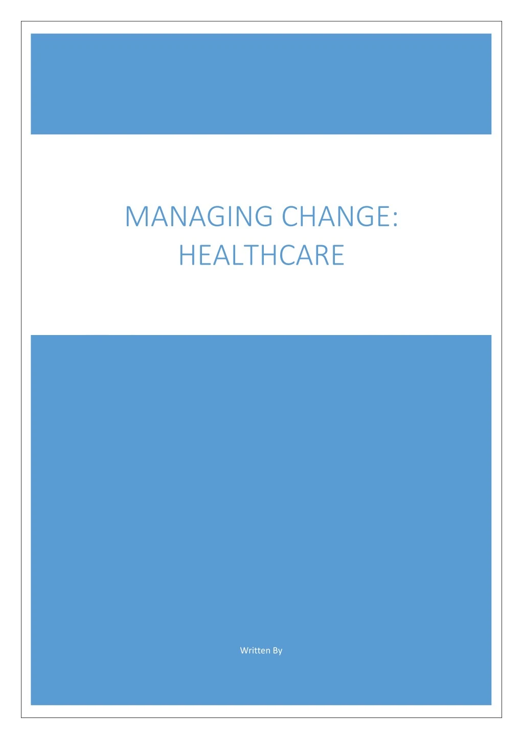 managing change healthcare