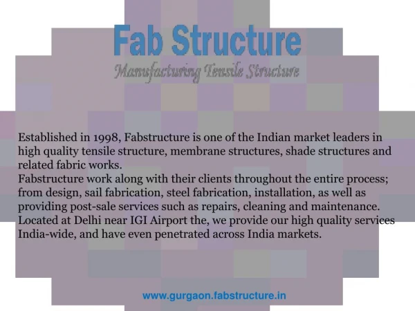 Tensile Structure In Gurgaon