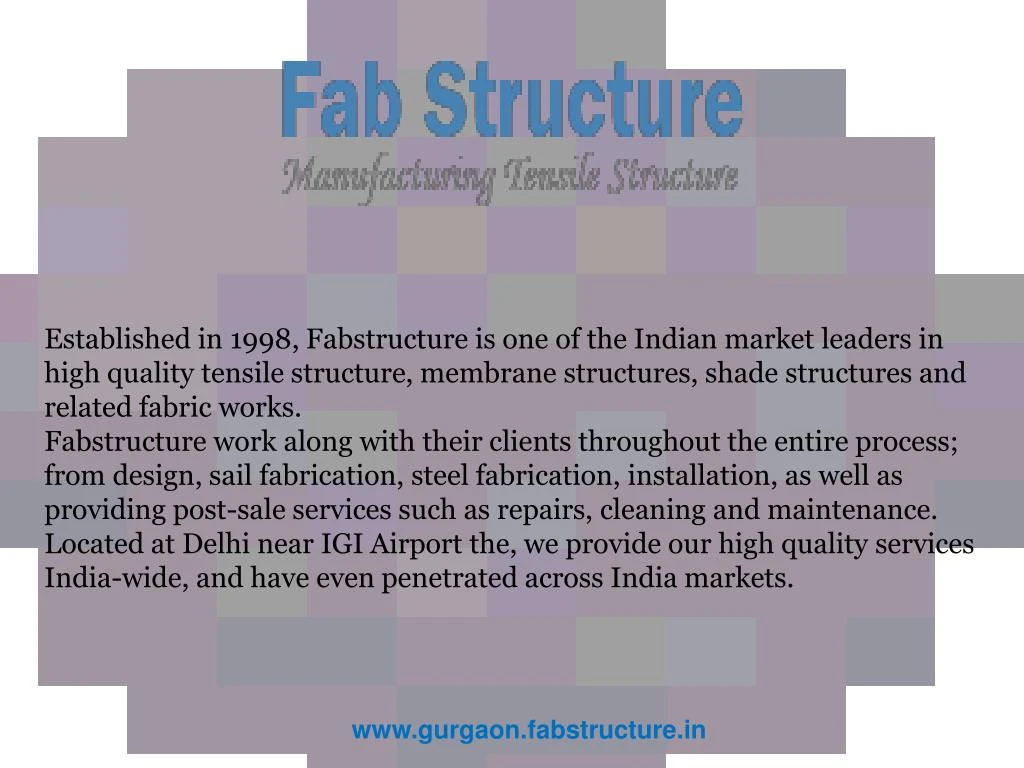 established in 1998 fabstructure