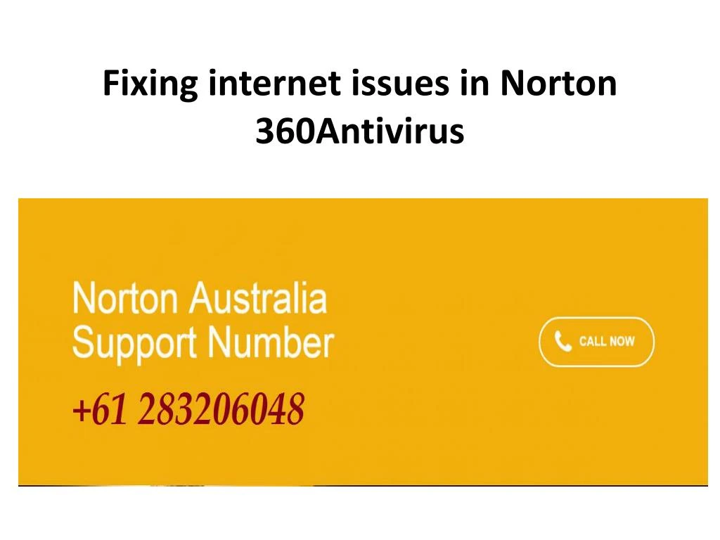 fixing internet issues in norton 360antivirus