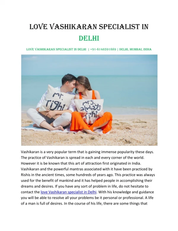 love vashikaran specialist in delhi | 91-8146591889 | delhi, mumbai, india