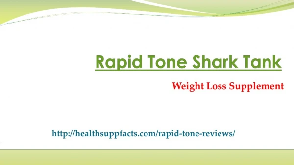 Rapid tone shark tank| Rapid tone weight loss