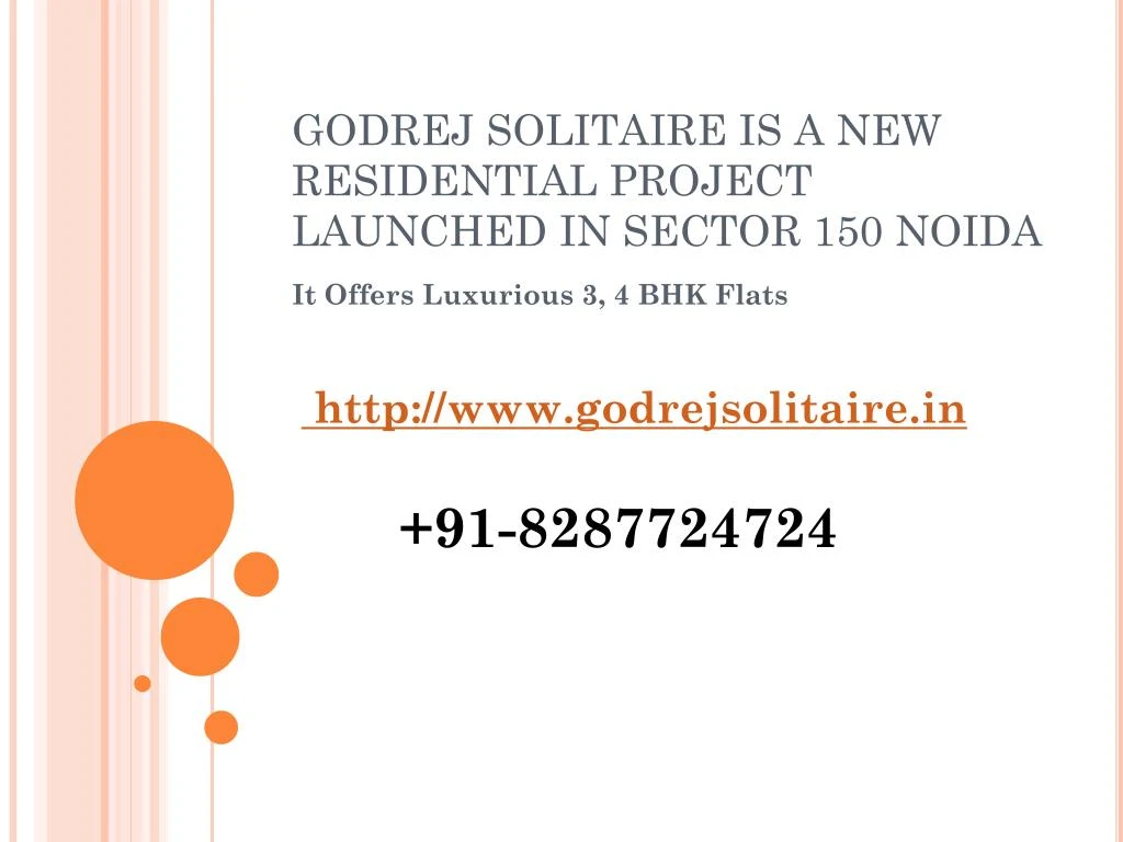 godrej solitaire is a new residential project launched in sector 150 noida