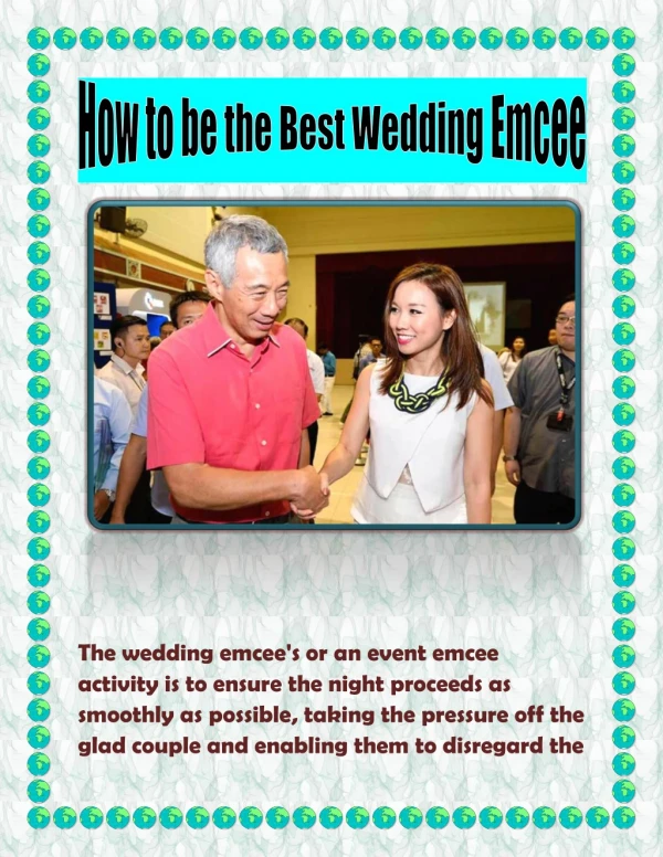 How to be the Best Wedding Emcee