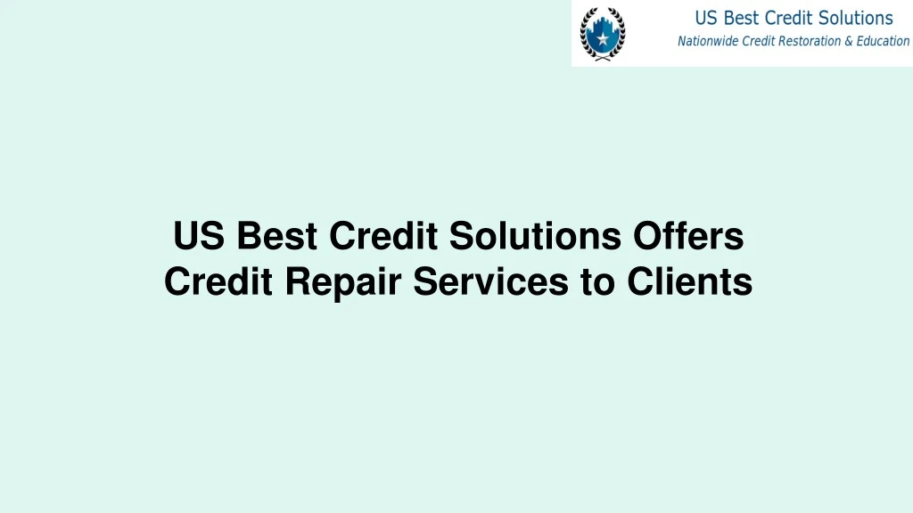 us best credit solutions offers credit repair
