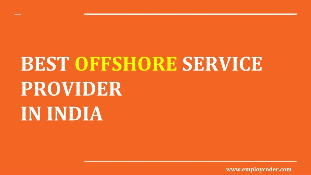 best offshore service provider in india