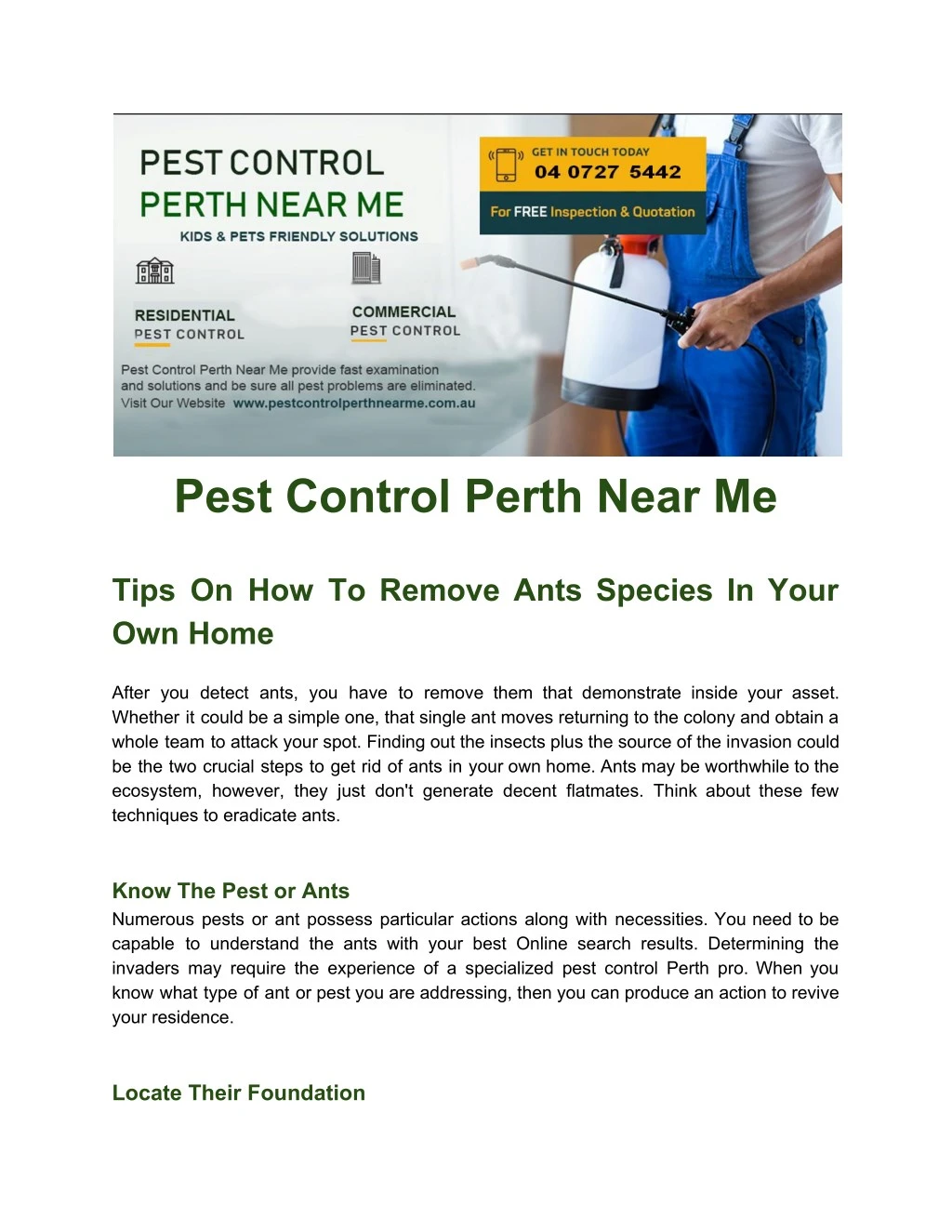 pest control perth near me