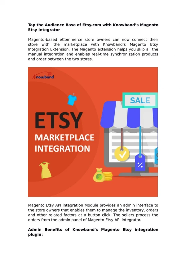 Tap the Audience Base of Etsy.com with Knowband’s Magento Etsy Integrator
