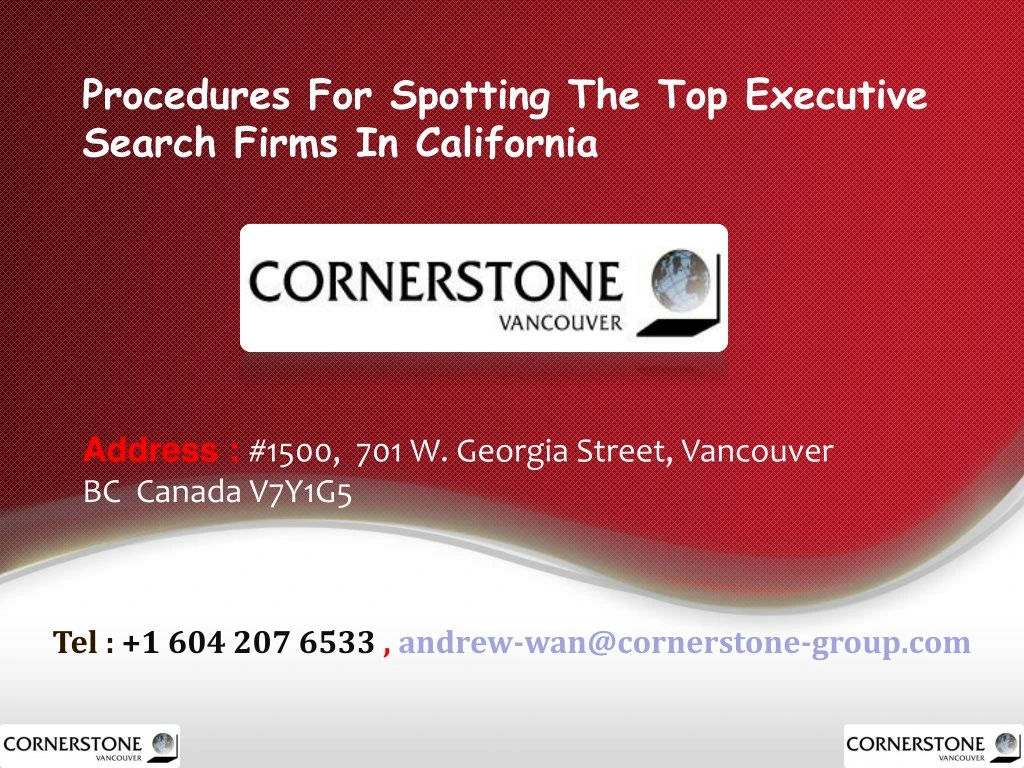procedures for spotting the top executive search