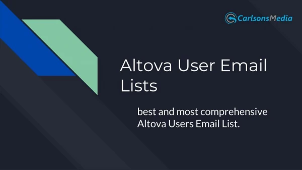 Altova User Email Lists
