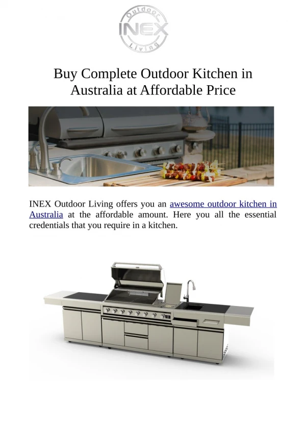 Buy Complete Outdoor Kitchen in Australia at Affordable Price
