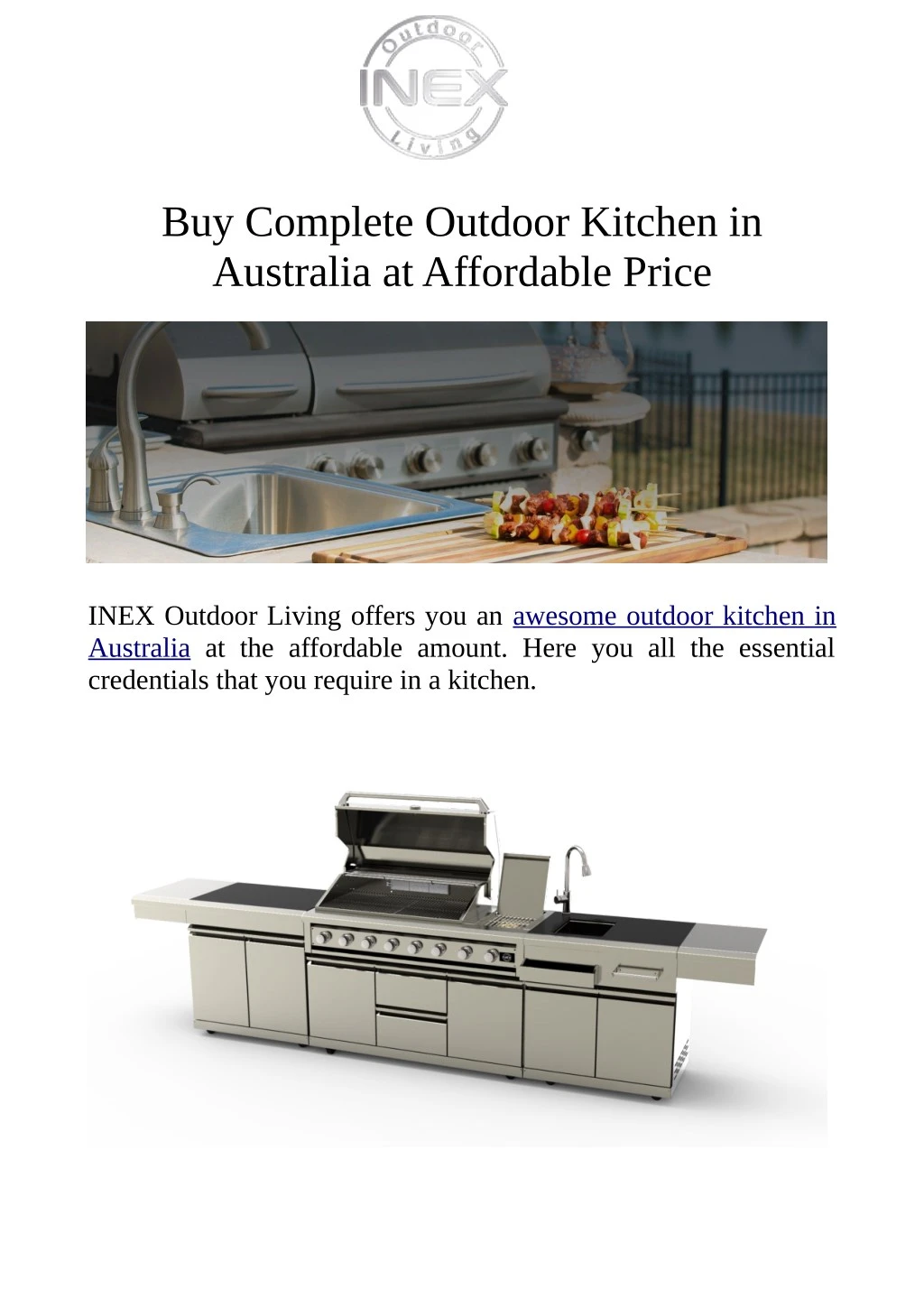 buy complete outdoor kitchen in australia