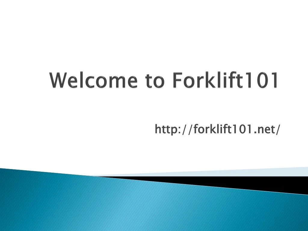 welcome to forklift101