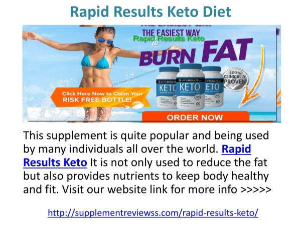 Rapid Results Keto Weight Loss Pills