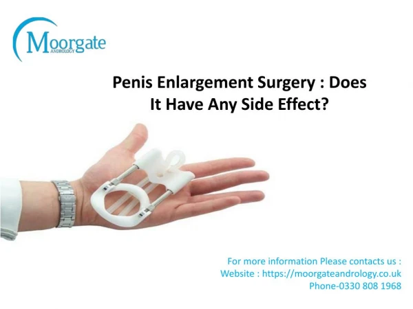 Penis Enlargement Surgery -Does It Have Any Side Effects?