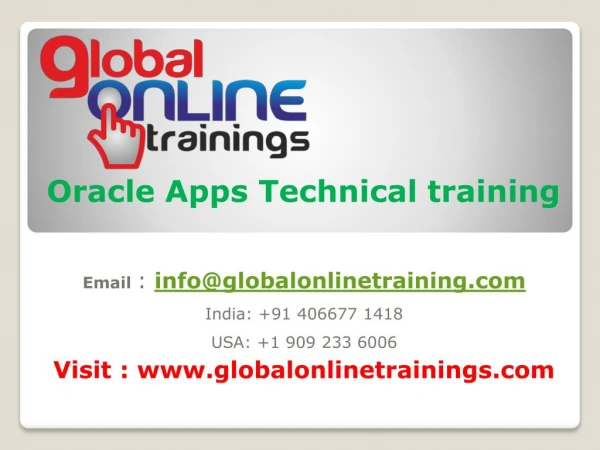Oracle Apps Technical training | Oracle Apps R12 online training - GOT