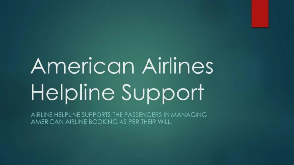 American airline helpline support