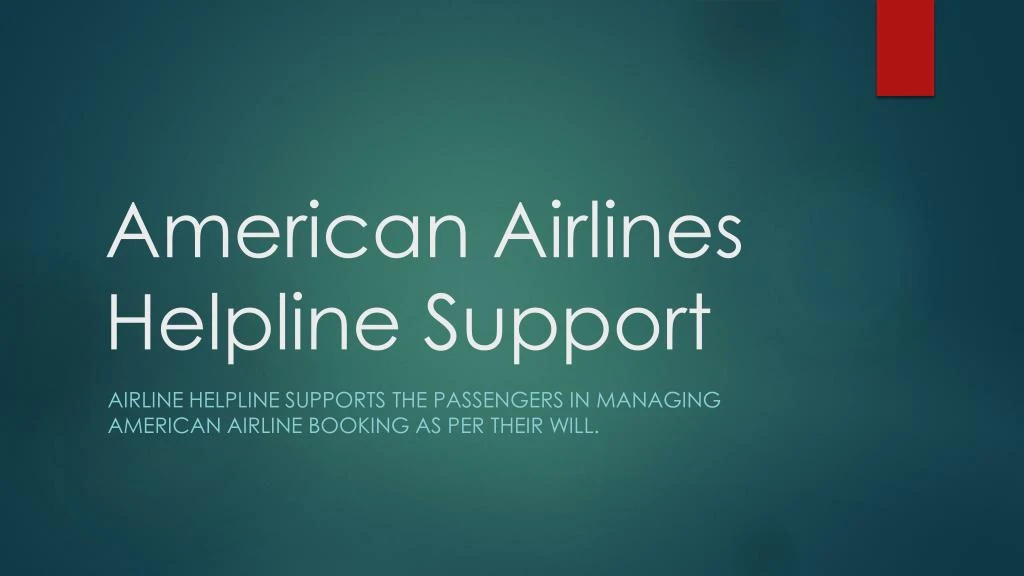 american airlines helpline support