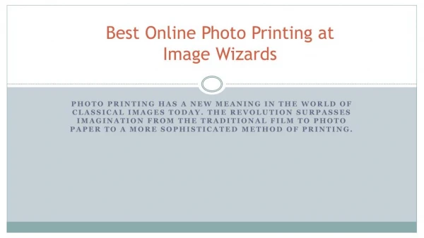 Best Online Photo Printing at Image Wizards