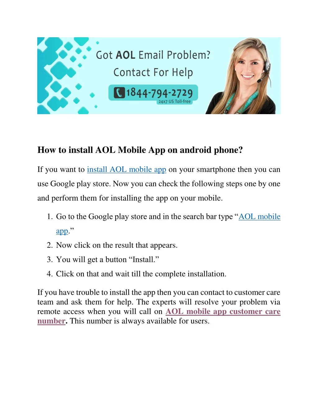 how to install aol mobile app on android phone