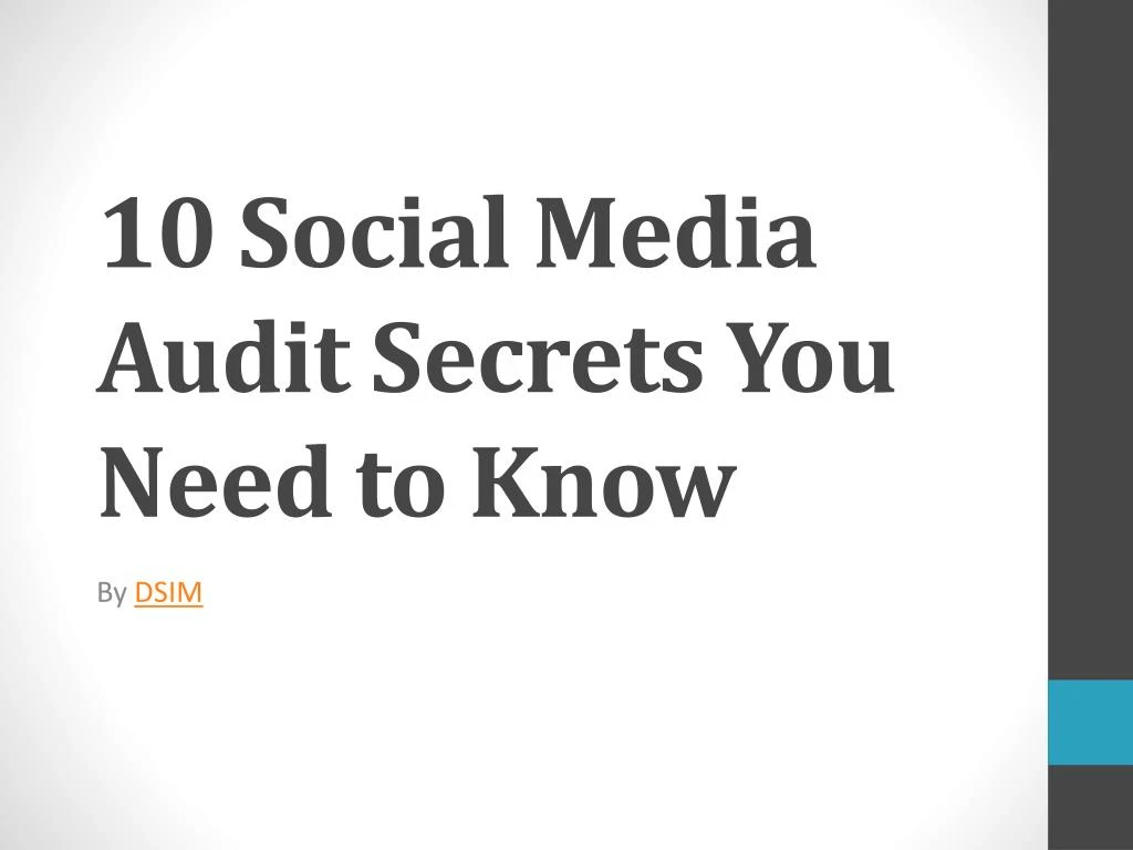 10 social media audit secrets you need to know